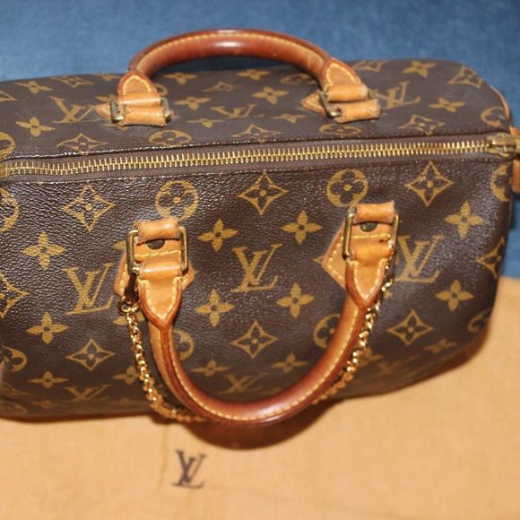 Louis Vuitton LV Monogram Speedy Vintage Handbag Purse Bundle - Picture 9 of 16